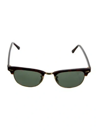 Pre-owned Ray Ban Clubmaster Classic Wayfarer Wayfarer Sunglasses In Brown