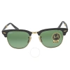 RAY BAN RAY BAN CLUBMASTER FOLDING GREEN CLASSIC G-15 SQUARE UNISEX SUNGLASSES RB2176 901 51