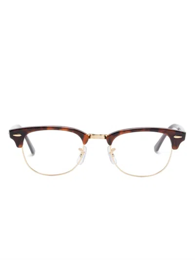 Ray Ban Clubmaster Glasses In Brown