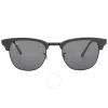 Ray Ban Clubmaster Marble Dark Grey Square Unisex Sunglasses Rb3016 1305b1 49 In Black / Dark / Grey / Ink