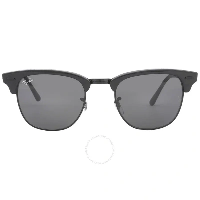 Ray Ban Clubmaster Marble Dark Grey Square Unisex Sunglasses Rb3016 1305b1 49 In Black / Dark / Grey / Ink