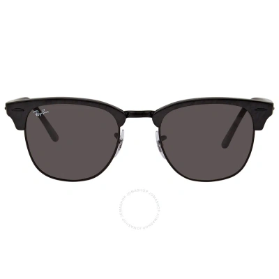 Ray Ban Clubmaster Marble Dark Grey Square Unisex Sunglasses Rb3016 1305b1 51 In Black / Dark / Grey