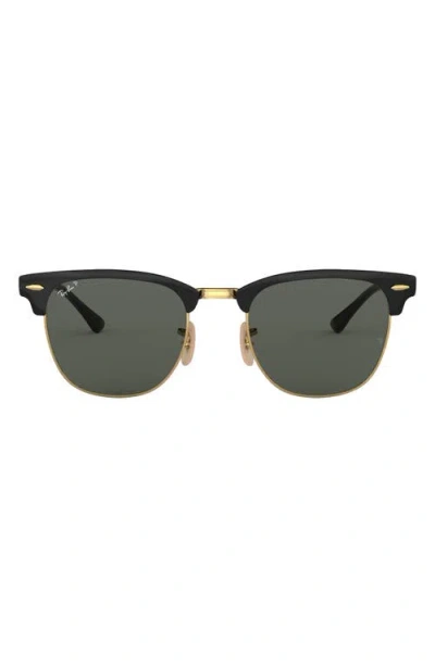Ray Ban Rbr0504s Clubmaster Sunglasses In Gold/black/green