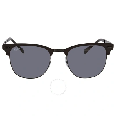 Ray Ban Clubmaster Metal Blue Classic Unisex Sunglasses Rb3716 186/r5 51 In Black