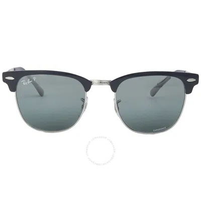 Ray Ban Clubmaster Metal Chromance Polarized Silver/blue Square Unisex Sunglasses Rb3716 9254g6 51 In Yellow