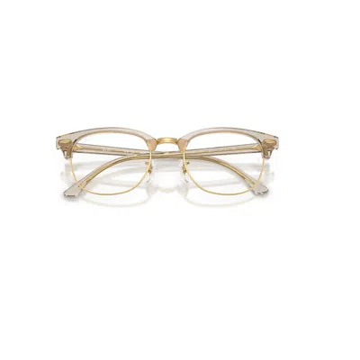 Ray Ban Clubmaster Optics Change Eyeglasses Photo Waves Grey Frame Clear Lenses Polarized 51-21