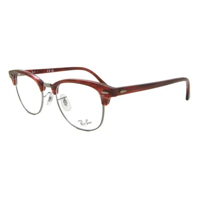 Ray Ban Clubmaster Optics Demo Sport Men's Eyeglasses Rx5154 8376 51 In Brown