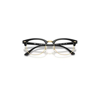 Ray Ban Clubmaster Optics Eyeglasses Black Frame Clear Lenses Polarized 53-21