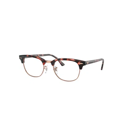 Ray Ban Clubmaster Optics Eyeglasses Havana Frame Clear Lenses 49-21