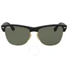 RAY BAN RAY BAN CLUBMASTER OVERSIZED GREEN CLASSIC G-15 UNISEX SUNGLASSES RB4175 877 57