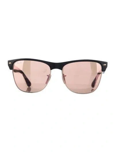Pre-owned Ray Ban Clubmaster Oversized Wayfarer Sunglasses In Black