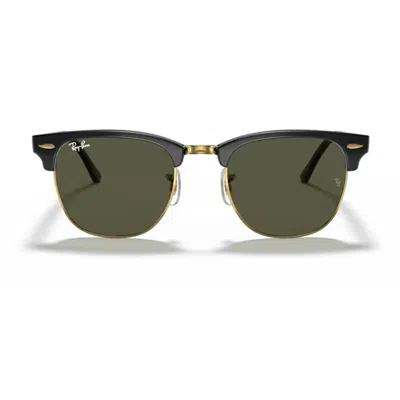 Ray Ban Clubmaster Polished Tortoise Gold / Green