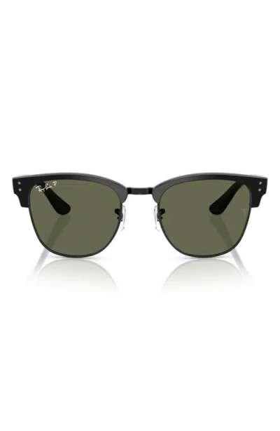 RAY BAN RAY-BAN CLUBMASTER REVERSE LENS 54MM POLARIZED SQUARE SUNGLASSES