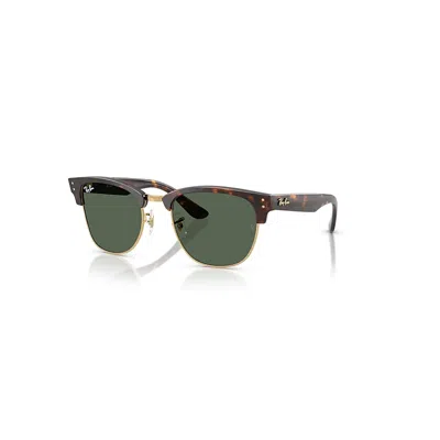 Ray Ban Clubmaster Reverse Sunglasses Havana Frame Green Lenses 54-21