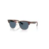 Ray Ban Clubmaster Reverse Sonnenbrillen Havana Gestreift Fassung Blau Glas 54-21 In Havana Gestreift