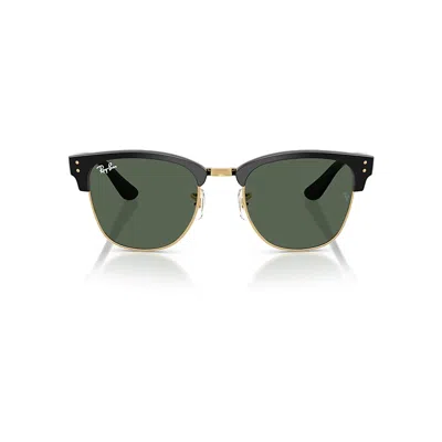 Ray Ban Clubmaster Reverse Sunglasses Black Frame Green Lenses 51-21