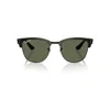 Ray Ban Clubmaster Reverse Sunglasses Black Frame Green Lenses Polarized 54-21 In Black