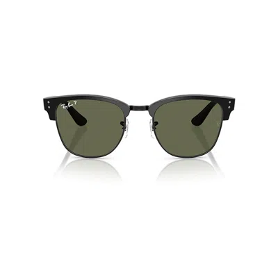 Ray Ban Clubmaster Reverse Sunglasses Black Frame Green Lenses Polarized 54-21
