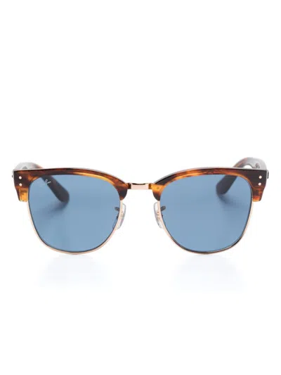 Ray Ban Clubmaster Reverse Sunglasses In Brown