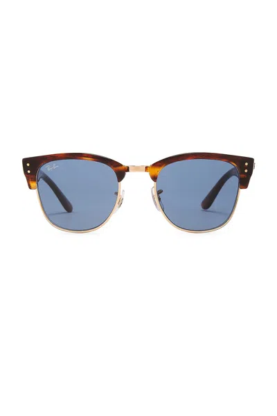 Ray Ban Clubmaster Reverse Sunglasses In Brown Tortoise