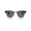 Ray Ban Clubmaster Reverse Sunglasses Transparent Dark Grey On Gunmetal Frame Grey Lenses Polarized 54-21 In Transparent Dark Grey On Gunmetal