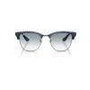 Ray Ban Clubmaster Reverse Sunglasses Transparent Navy Blue Frame Blue Lenses 54-21 In Transparent Navy Blue
