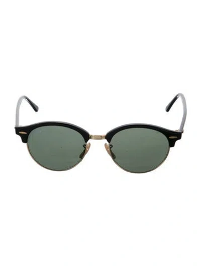 Pre-owned Ray Ban Clubmaster Round Sunglasses In Black