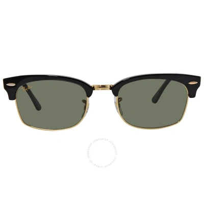 Ray Ban Clubmaster Square Legend Gold Green Unisex Sunglasses Rb3916 130331 52 In Black / Gold / Green