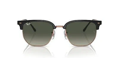 Pre-owned Ray Ban Ray-ban Clubmaster Square Sunglasses, Dark Grey Rose Gold, 53mm In Gray