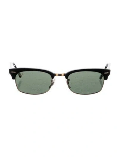 Pre-owned Ray Ban Clubmaster Square Wayfarer Sunglasses In Black