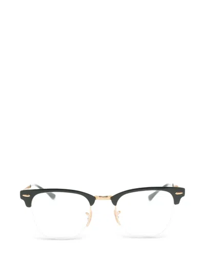Ray Ban Clubmaster Square-frame Glasses In Black