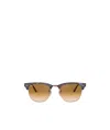 Ray Ban Clubmaster Fleck Sunglasses Black Frame Brown Lenses 49-21 In Nude