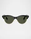 Ray Ban Clubmaster Way Plastic Square Sunglasses In Green2