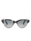 Ray Ban Ray-ban Womens Yellow Rb2201 Laramie Irregular-frame Tortoiseshell Acetate Sunglasses In Black