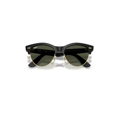 Ray Ban Clubmaster Way Sunglasses Black Frame Green Lenses 51-19
