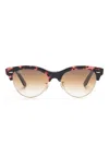 Ray Ban Clubmaster 53mm Square Sunglasses In Brown