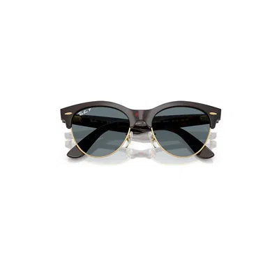 Ray Ban Clubmaster Way Sunglasses Red Havana Frame Blue Lenses Polarized 54-19