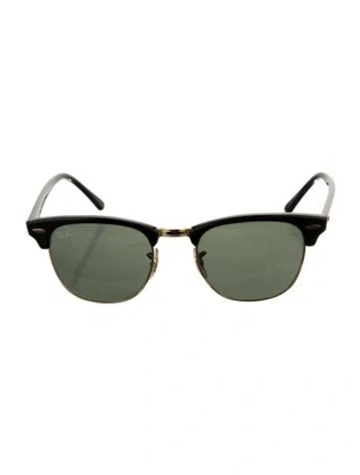 Pre-owned Ray Ban Clubmaster Wayfarer Sunglasses In Black