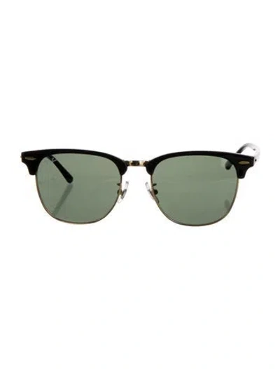 Pre-owned Ray Ban Clubmaster Wayfarer Sunglasses In Black
