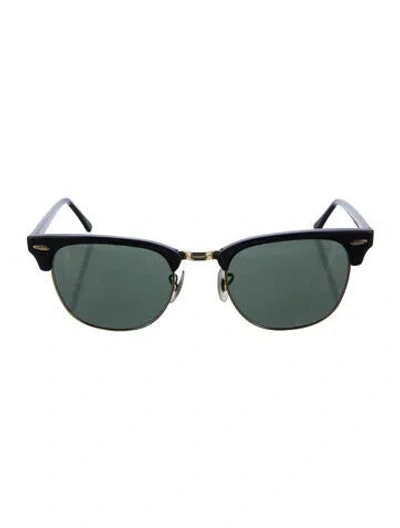 Pre-owned Ray Ban Clubmaster Wayfarer Sunglasses In Black