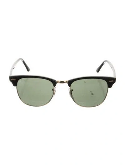 Pre-owned Ray Ban Clubmaster Wayfarer Sunglasses In Black