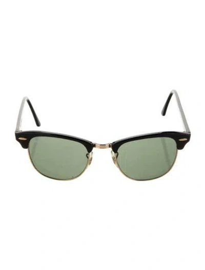 Pre-owned Ray Ban Clubmaster Wayfarer Sunglasses In Black