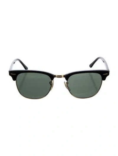 Pre-owned Ray Ban Clubmaster Wayfarer Sunglasses In Black
