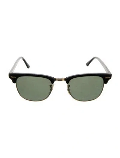 Pre-owned Ray Ban Clubmaster Wayfarer Sunglasses In Black