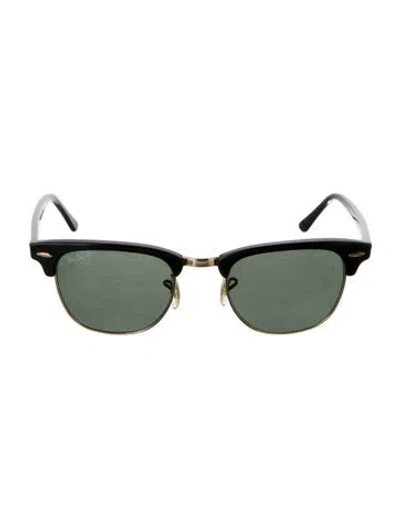 Pre-owned Ray Ban Clubmaster Wayfarer Sunglasses In Black