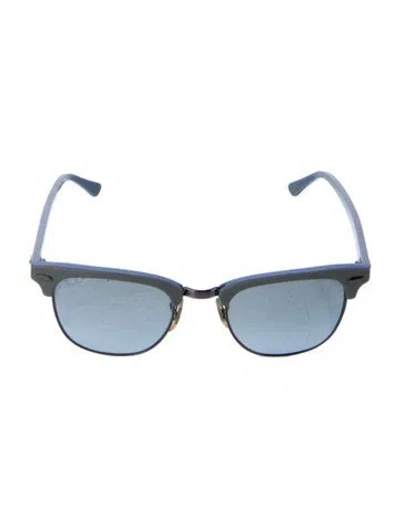 Pre-owned Ray Ban Clubmaster Wayfarer Sunglasses In Blue