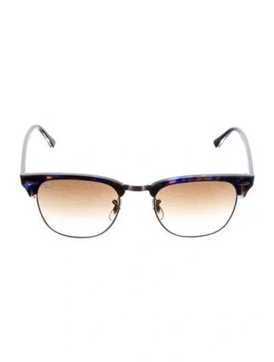 Pre-owned Ray Ban Clubmaster Wayfarer Sunglasses In Brown