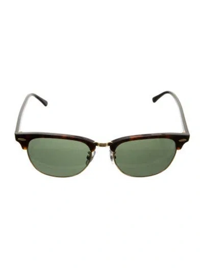 Pre-owned Ray Ban Clubmaster Wayfarer Sunglasses In Brown