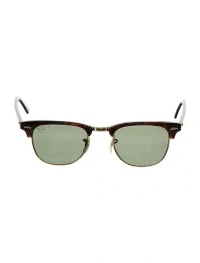 Pre-owned Ray Ban Clubmaster Wayfarer Sunglasses In Brown