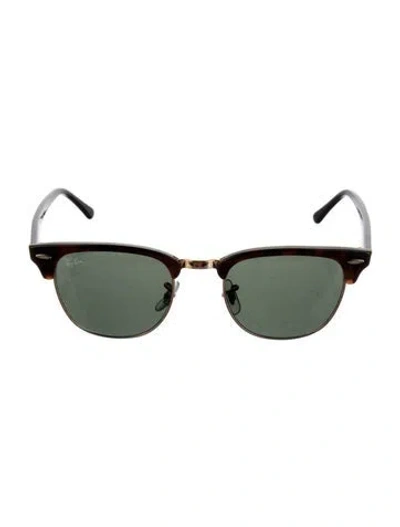 Pre-owned Ray Ban Clubmaster Wayfarer Sunglasses In Brown